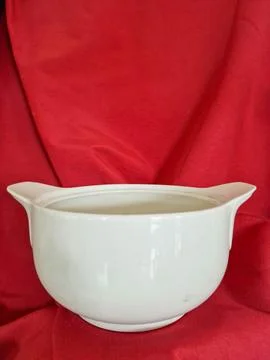 White ceramic casserole in closeup Stock Photos