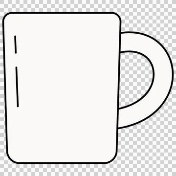 White ceramic coffee mug Illustration
