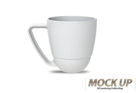 White ceramic Coffee mug isolated on a white background. Stock Illustration