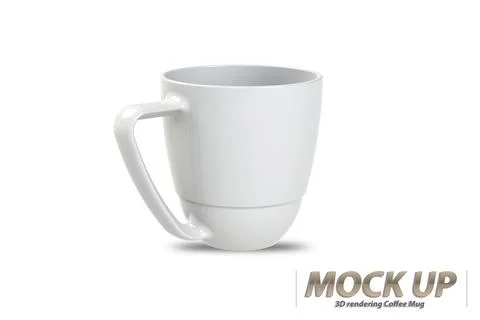 White ceramic Coffee mug isolated on a white background. Stock Illustration