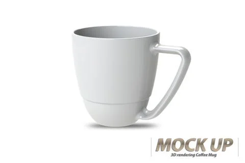 White ceramic Coffee mug isolated on a white background. Stock Illustration