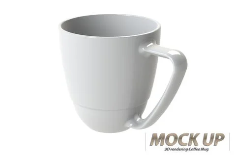 White ceramic Coffee mug isolated on a white background. Stock Illustration