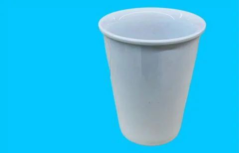 White ceramic coffee mug Foto stock
