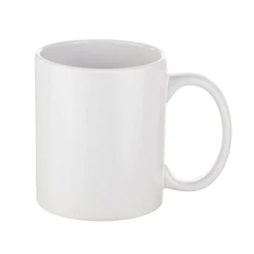 White ceramic cup for coffee. Stock Photos