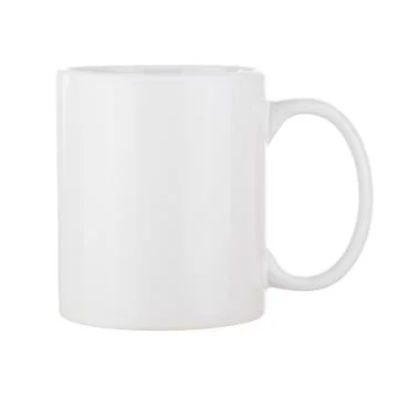 White ceramic cup for coffee. Stock Photos