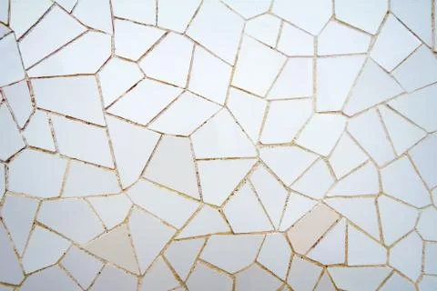 White ceramic mosaic pattern in the park guell Stock Photos