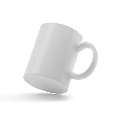 White ceramic mug Stock Illustration