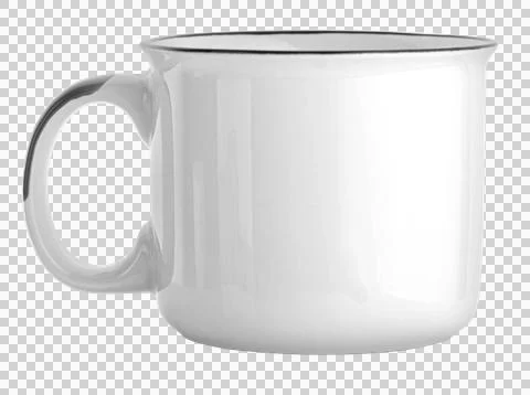 White ceramic mug. Isolated Stock Photos