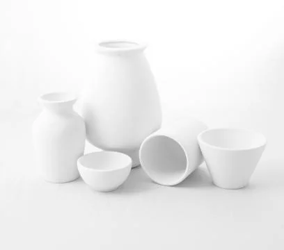 White ceramic objects Stock Photos