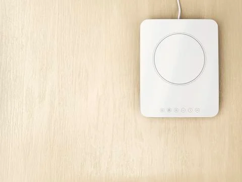 White ceramic or induction cooktop Stock Illustration