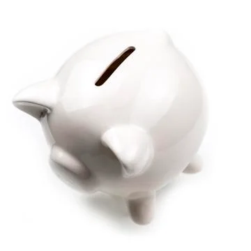 White ceramic pig Foto stock