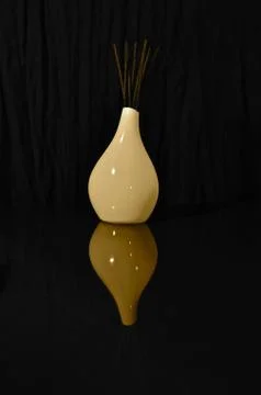 White ceramic reed diffuser Stock Photos