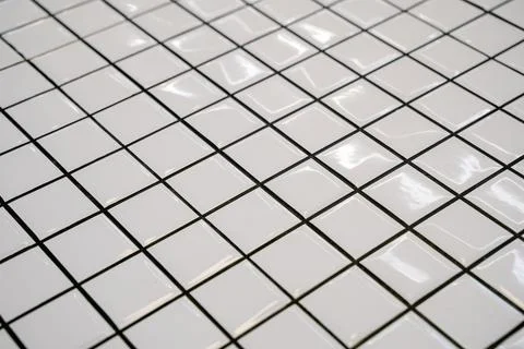 White ceramic tile background. Old vintage ceramic tiles in white to decorate Stock Photos