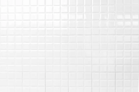 White ceramic tiles wall for background and used interior design Stock Photos