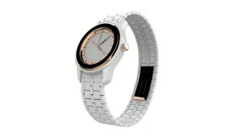 White ceramic watch Video stock 22016411