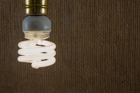 White cfl light bulb close-up Stock Photos