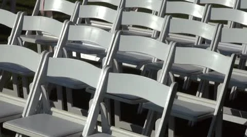 White chairs close up 스톡 동영상 12118706