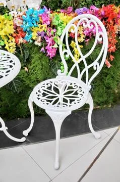 White chairs Stock Photos