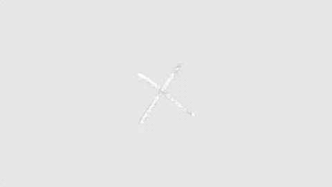 White chalk cross mark doodle drawing animation on alpha channel Stock Footage 348315717