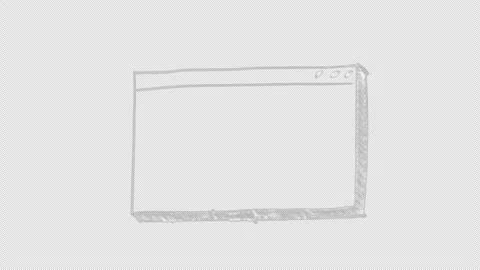 White chalk frame animation, transparent background Stockbeeldmateriaal 333332013