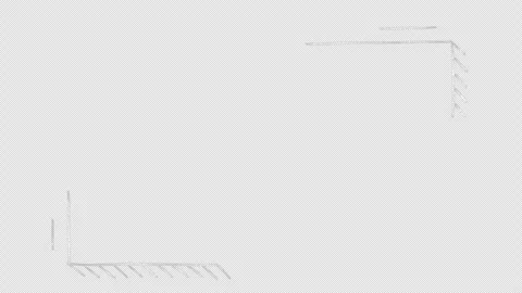 White chalk frame animation, transparent background Vidéo 333470529