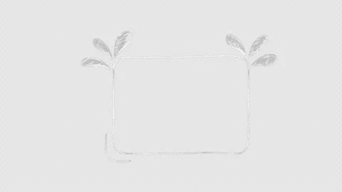 White chalk frame animation, transparent background Vidéo 333589183