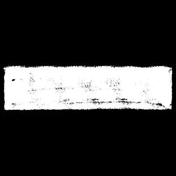 White chalk geometric shape on black background, scribble horizontal rectangle 스톡 일러스트