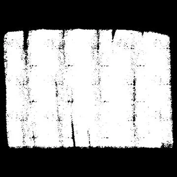 White chalk geometric shape on black background, scribble rectangle crayon Illustrazione stock