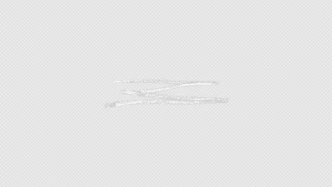 White chalk scribble underline doodle drawing animation on alpha channel Stock Footage 348315712