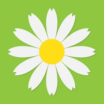 White chamomile icon. Vector illustration. Stock Illustration