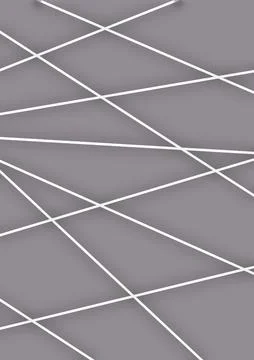 White chaotic lines on a gray background Illustrazione stock