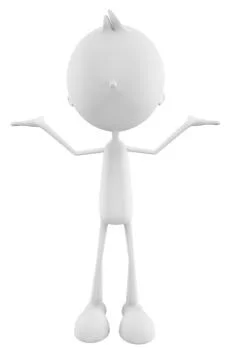 White character with around pose Stock Illustration