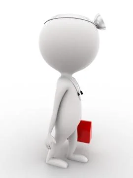 White character doctor Illustrazione stock