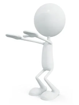 White character with exercise pose Illustrazione stock