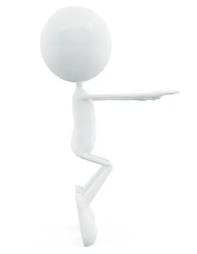 White character with exercise pose Stock Illustration