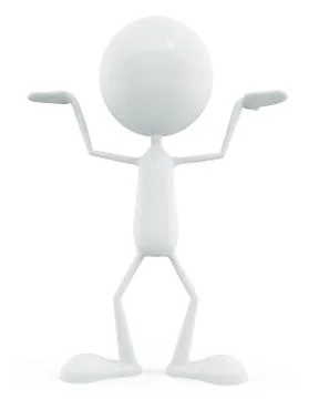 White character with exercise pose Illustrazione stock