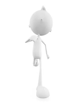 White character with running pose Stock Illustration