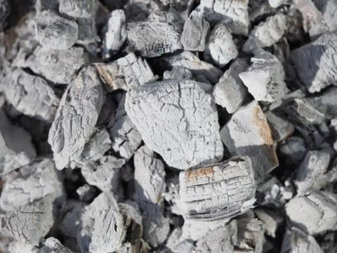 White charcoal Stock Photos