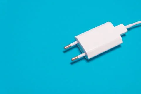 White charger with cable Stock Photos