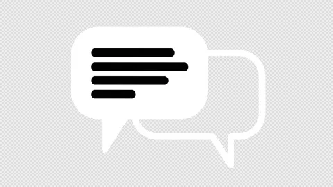 White chat icon. Stock Footage 181126951