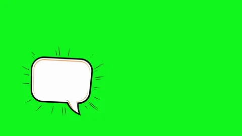 White Chat Speech Bubble Green Screen Animation 動画素材 339576853