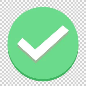 White check green background circular symbol Stock Illustration
