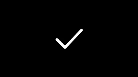 White Checkmark on Black Background Видео 346323214