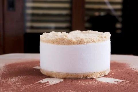 White cheese cake Stock Photos