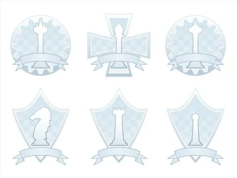 White Chess banners Stock Illustration