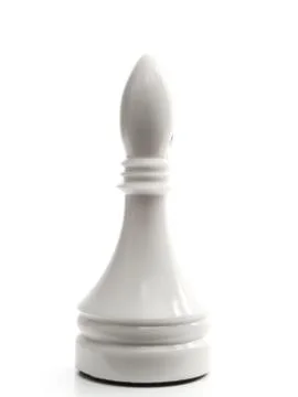 White Chess Bishop Stock Photos