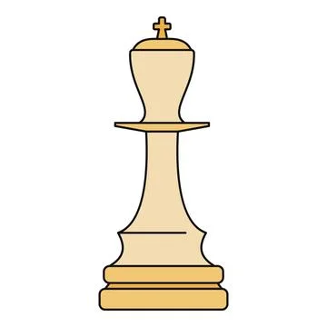 White chess king piece representing strategy and competition イラスト素材