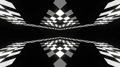 White Chess Light Pulse Background VJ Loop in 4K Stock Footage 341804635