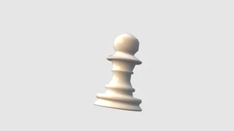 White chess pawn Stock Footage 308826354