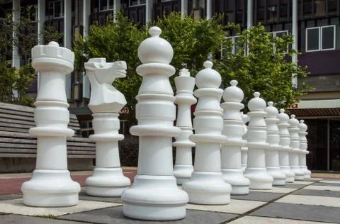 White chess side Stock Photos